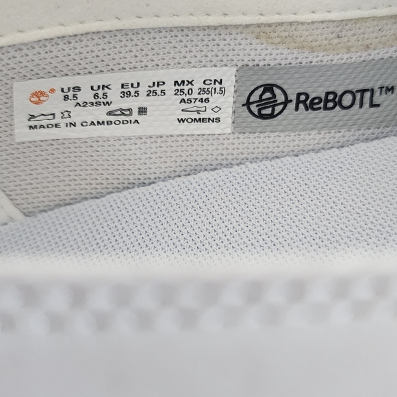 Timberland Women's Atlanta Green Slip On White Shoes Size 8.5M - Picture 8 of 13